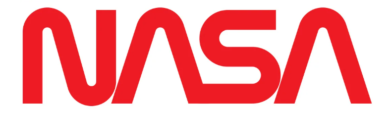 White NASA Worm Logo Sticker