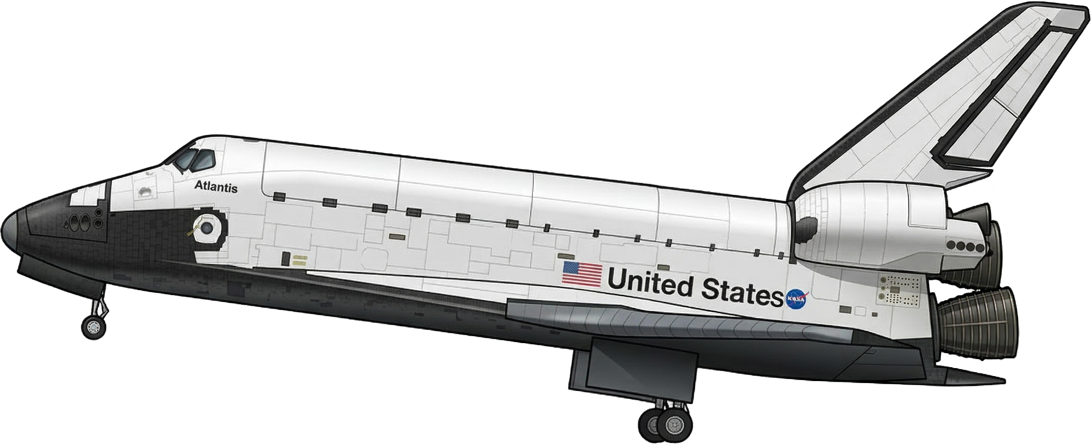 NASA Atlantis Space Shuttle Sticker